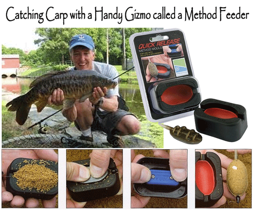 Catching Carp with a Handy Gizmo called a Method Feeder